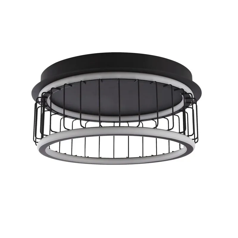 Aanbieding Searchlight Plafondlamp Circolo - Zwart