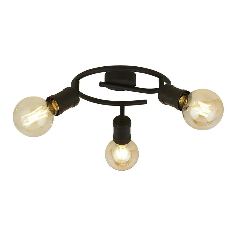 Searchlight Plafondlamp Dance 3L Type B - Zwart Lage Kosten