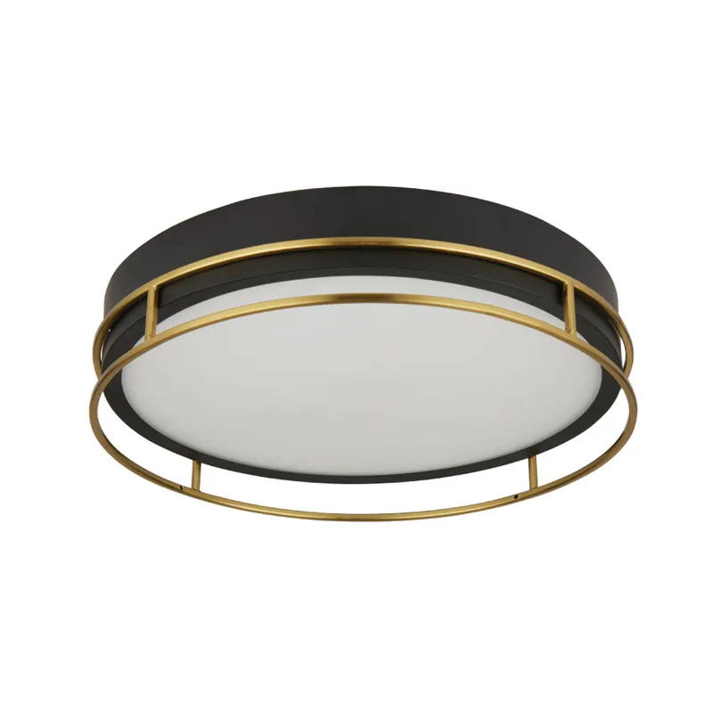 Speciale Aanbieding Searchlight Plafondlamp Phoenix Ø40cm - Zwart/Goud