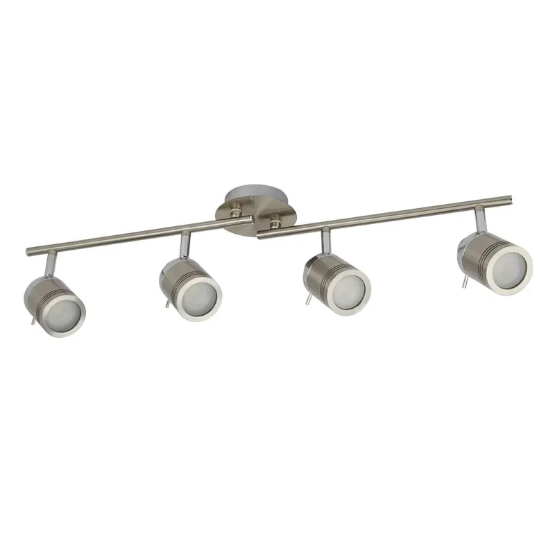 Searchlight Plafondlamp Samson 4L - Zilver Exclusieve Aanbieding