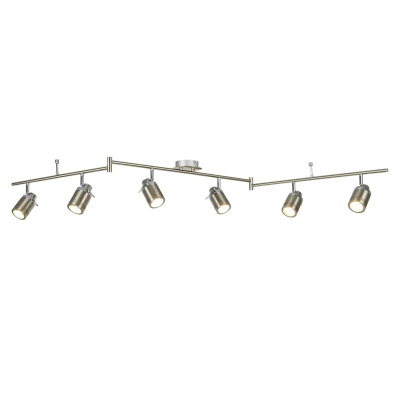 Searchlight Plafondlamp Samson 6L - Zilver Hete Deal