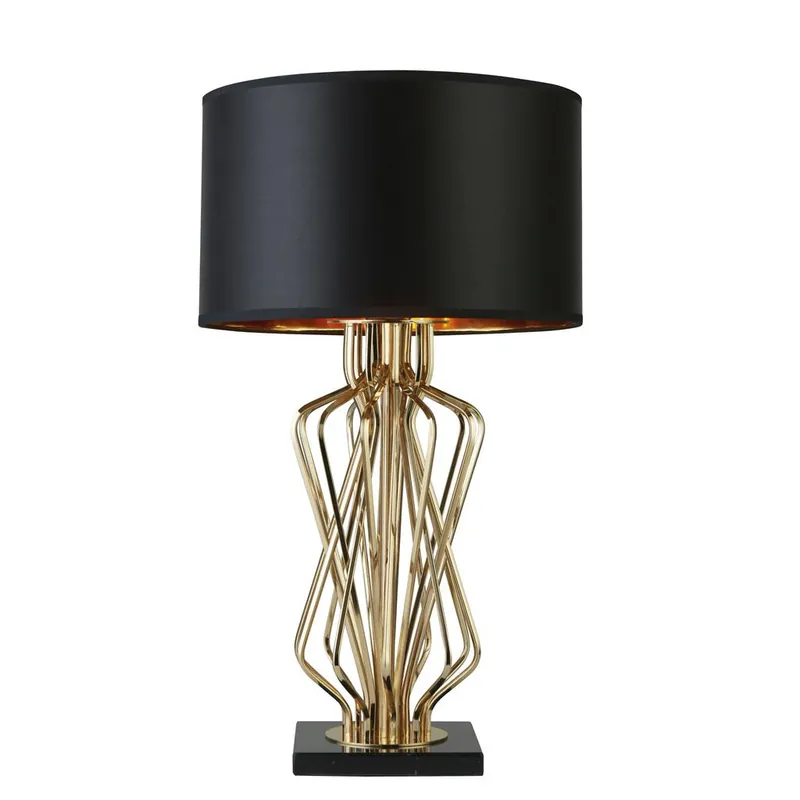 Searchlight Tafellamp Ethan - Zwart/Goud Bestel Nu