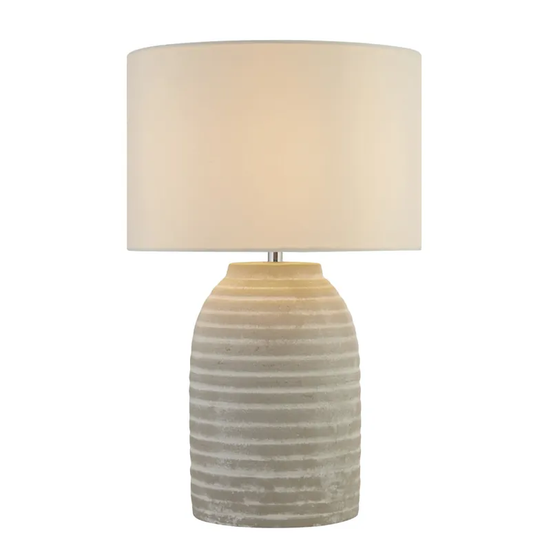 Searchlight Tafellamp Rib - Grijs/Wit Aanbieding