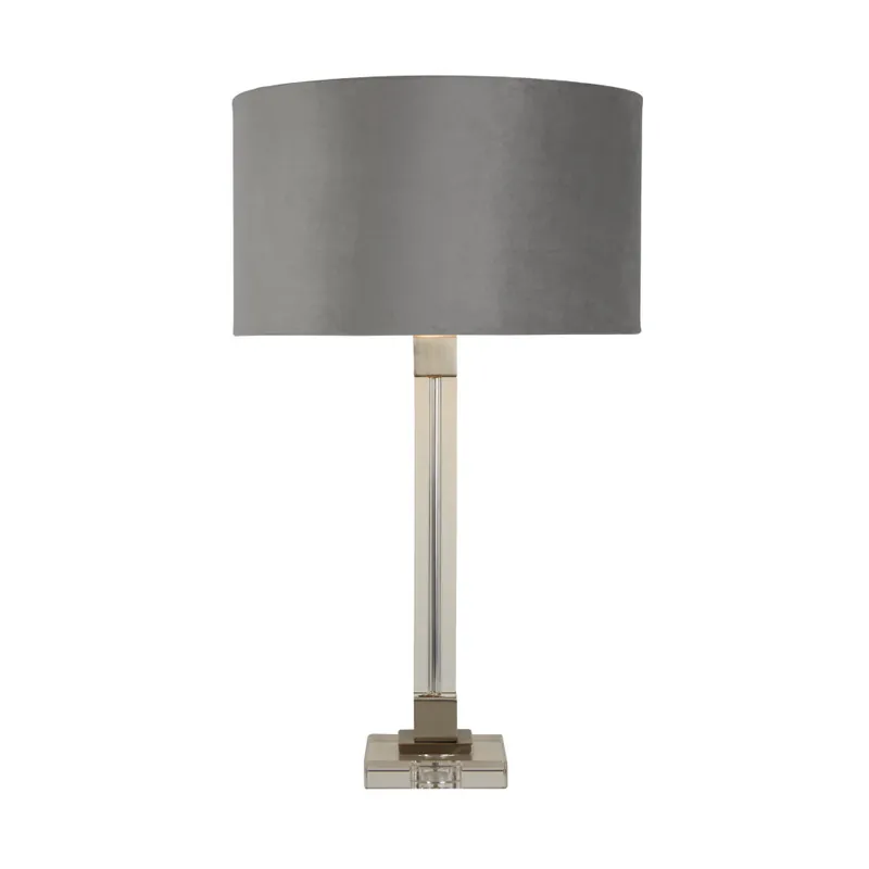 Searchlight Tafellamp Scarborough - Zilver/Licht Grijs Seizoensaanbieding
