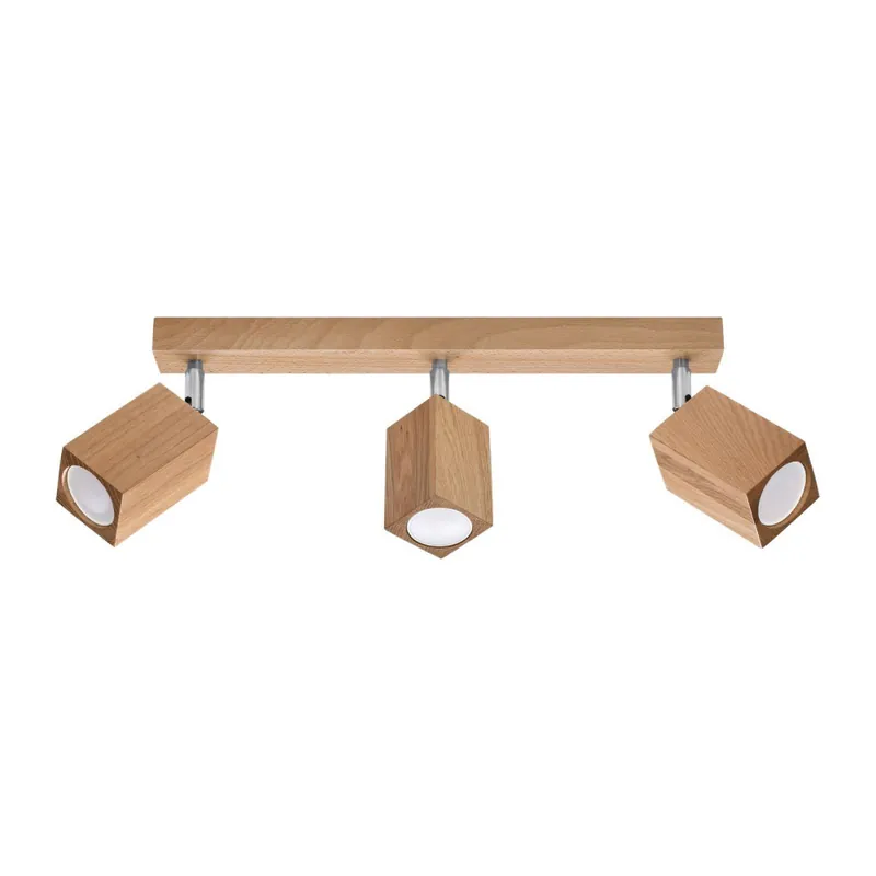 Sollux Plafondlamp Keke 3L - Hout Hoge Kwaliteit