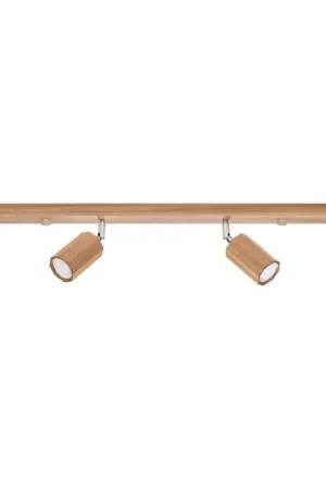 Gereduceerde Prijs Sollux Plafondlamp Zeke 4L - Hout