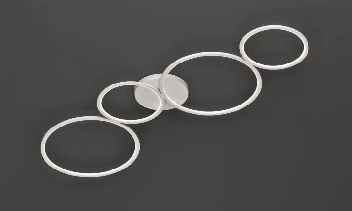 Direct Beschikbaar Trio Leuchten Plafondlamp Rondo 4L - Mat Wit