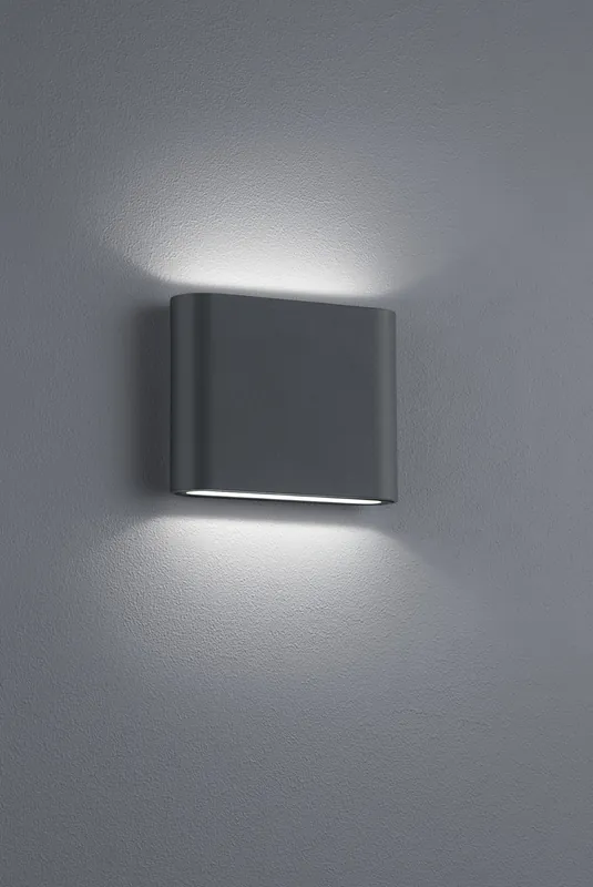 Beperkt Aanbod Trio Leuchten Wandlamp Thames II Small - Antraciet