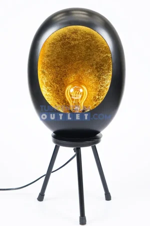 Bestseller Tafellamp Eggy S 52 Zwart Goud Metaal Countryfield
