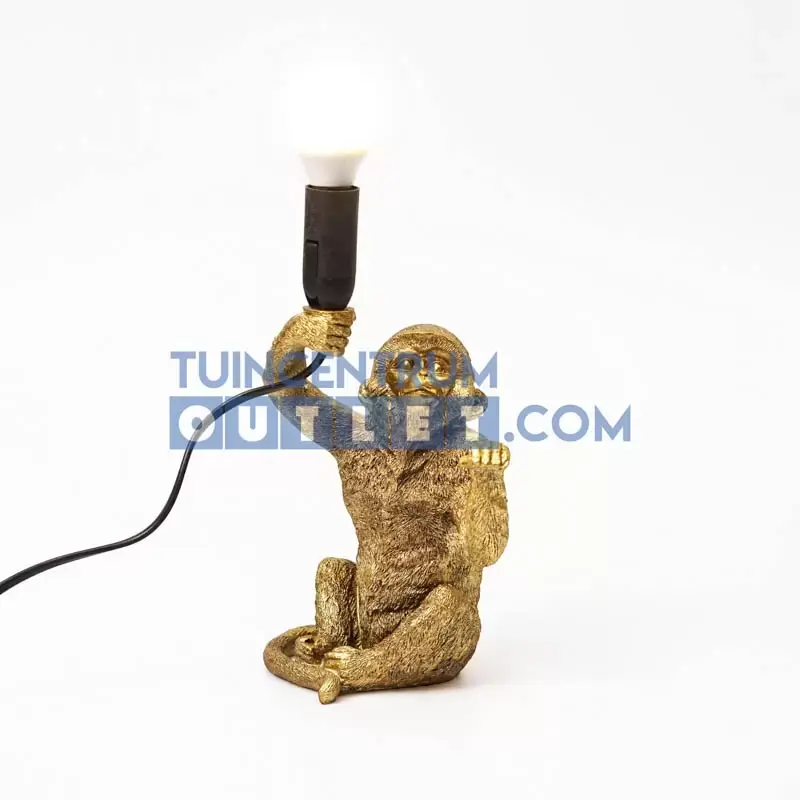 Lamp cheeta poly l12b12h29cm goud Finale Uitverkoop
