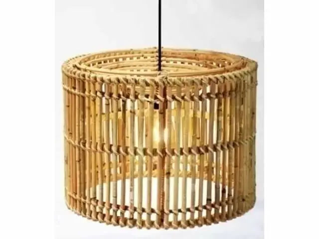 Beperkte Voorraad Lamp rotan blond d40h30cm