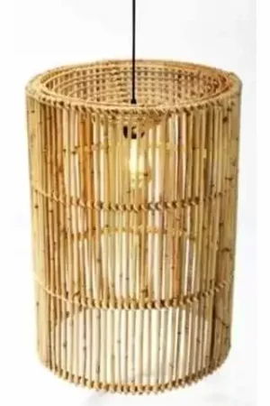 Weekendaanbieding Lamp rotan blond d44h60cm