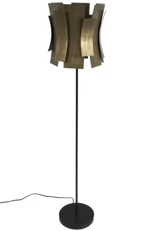 Op = Op Staande Vloer Lamp Teodor 145 Brons Zwart Staal Countryfield