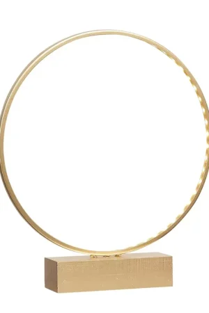 Decoratie cirkel bo d30h34cm goud Nieuw