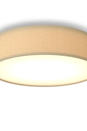 Calex plafondlamp Fabric 40CM 1L Rond E27 220-240V Taupe Op = Op