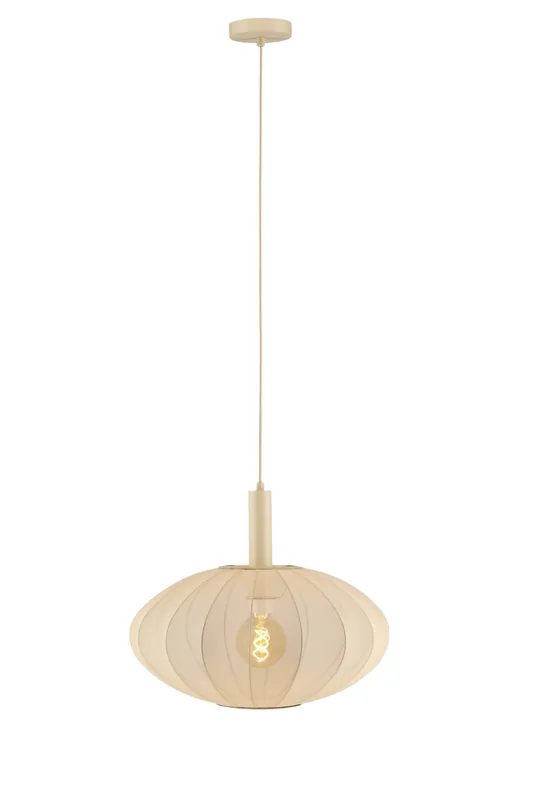 Lucide CORINA - Hanglamp - Ø 50 cm - 1xE27 - Beige Rechtstreeks Van De Fabrikant