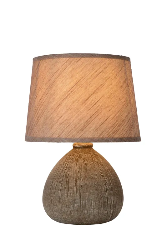 Korting Lucide RAMZI - Tafellamp - Ø 18 cm - 1xE14 - Bruin