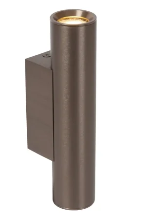 Lucide DUPLA - Wandspot / Wandlamp - 2xGU10 (MR11) - Roest bruin Uitverkoop