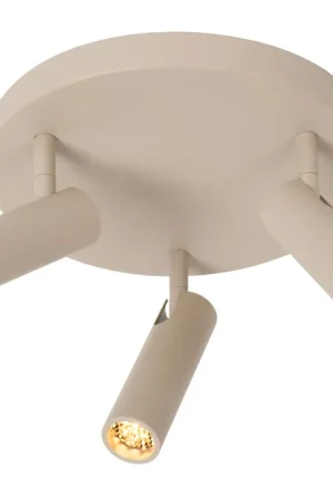 Lucide GRADO - Plafondspot - Ø 25 cm - 3xGU10 (MR11) - Taupe Nu Kopen