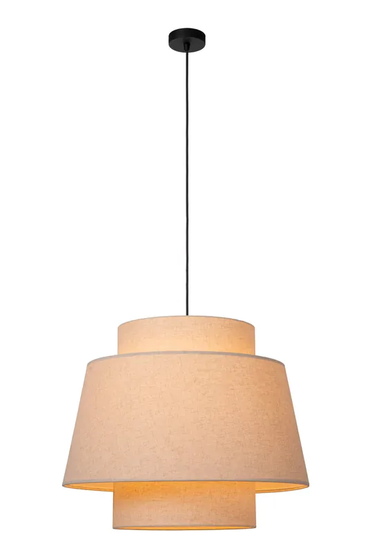 Lucide TRIBUTE - Hanglamp - Ø 60 cm - 1xE27 - Beige Speciale Aanbieding