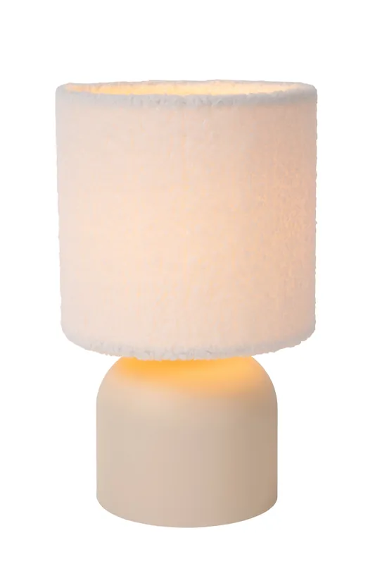 Fabrieksprijs Lucide WOOLLY - Tafellamp - Ø 16 cm - 1xE14 - Beige