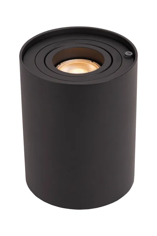Tijdelijk Beschikbaar Lucide TUBE - Tafellamp - Ø 9,6 cm - LED 3 StepDim - GU10 - 1x5W 2600K/2800K - Zwart