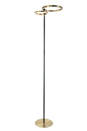 Speciale Aanbieding EGLO Castelpoto 1 Vloerlamp - LED - 180 cm - Goud/Wit - Instelbaar wit licht - Dimbaar