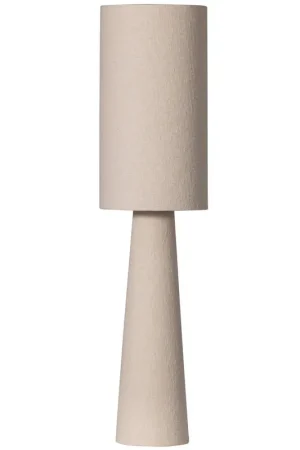 Uitverkoop WOOOD Loft tafellamp - Metaal/Bouclé - Naturel - (90xø22 cm)