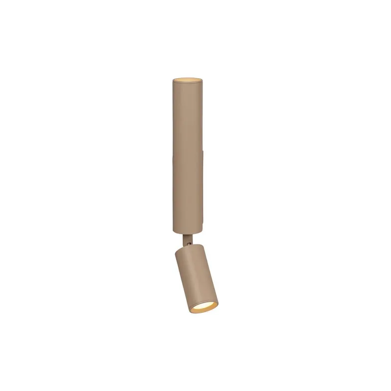 Lucide dimbare wandlamp GU10 6.4x3.9 cm - taupe Beperkte Voorraad