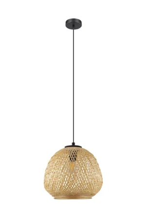 EGLO Dembleby Hanglamp - E27 - Ø 32 cm - Zwart Natuur Premium