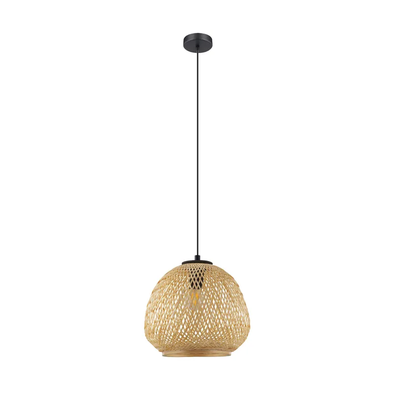 EGLO Dembleby Hanglamp - E27 - Ø 32 cm - Zwart Natuur Premium