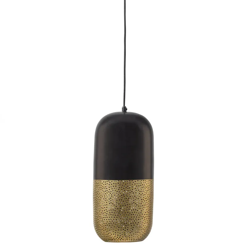 Koop Online WOOOD Tirsa Hanglamp - Metaal - Zwart/Brass - 46x20x20