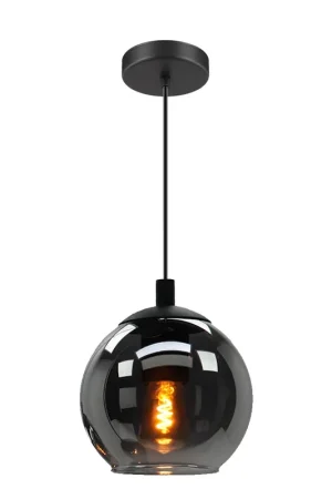 Korting EGLO Ariscani Hanglamp - E27 - Ø 20 cm - rookglas - Zwart