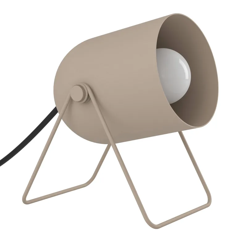 EGLO Tilston Tafellamp - E14 - 14,5 cm - Zandkleur/Beige/Crème - Kantelbaar Direct Verzonden