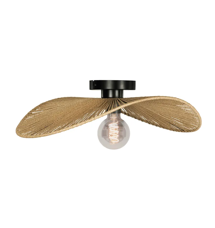 EGLO Siruela Plafondlamp - E27 - Ø 56 cm - Bruin Zwart - Papier Veilige Betaling