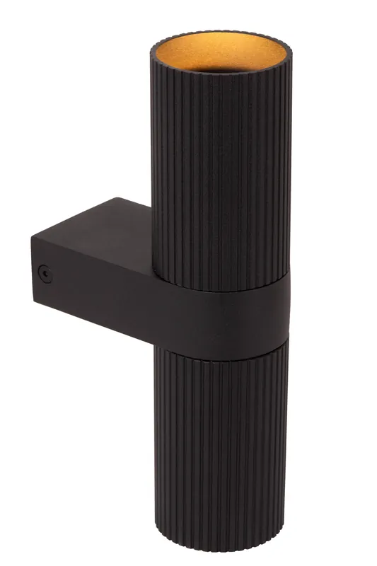 Lucide CLUBS - Wandspot / Wandlamp - 2xGU10 - Zwart Op = Op