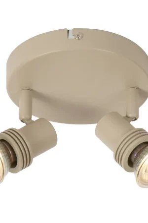 Lucide KIANTI - Plafondspot - Ø 15 cm - 2xGU10 - Taupe Speciale Aanbieding