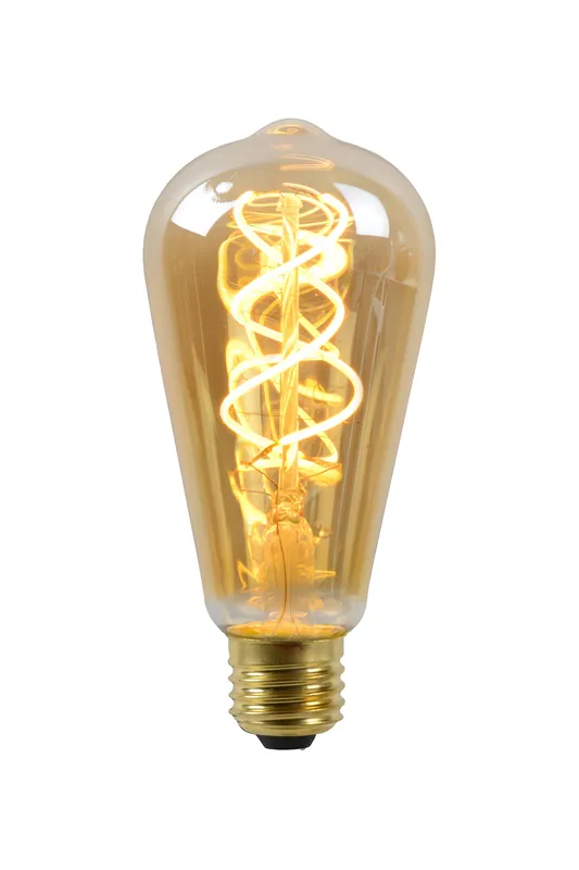 Koop Online Lucide ST64 - Filament lamp - Ø 6,4 cm - LED Dimb. - E27 - 1x4,9W 2200K - Amber