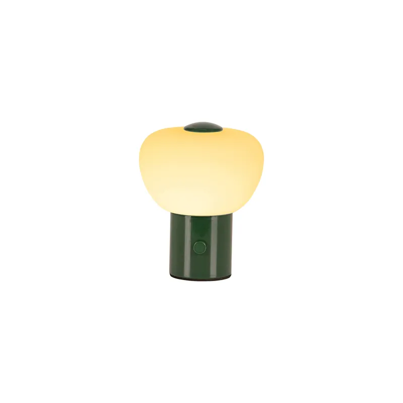 Lucide GUSTAV - Oplaadbare Tafellamp - Accu/Batterij - Ø 8 cm - LED Dimb. - 1x0,8W 2700K - Groen Essential Aanbieding