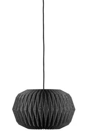 WOOOD Hanglamp Globe - Papier - Naturel/Zwart - 25x44x44 Beperkte Voorraad