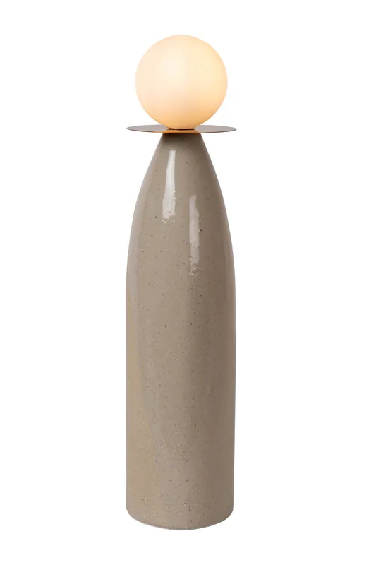 Op = Op Lucide FIGARO - Tafellamp - Ø 12 cm, H 53,5cm - 1xG9 - Grijs