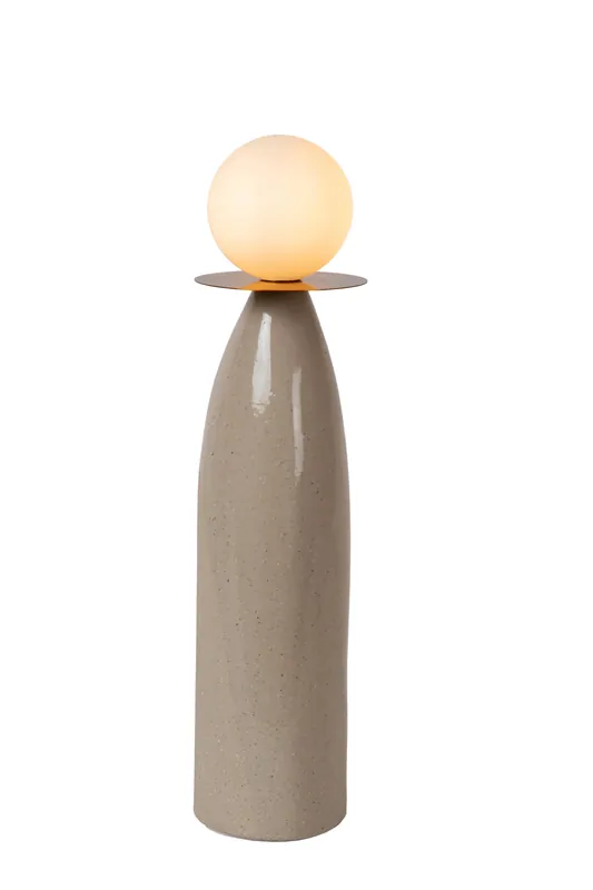 Laatste Kans Lucide FIGARO - Tafellamp - Ø 12 cm, H 48 cm - 1xG9 - Grijs