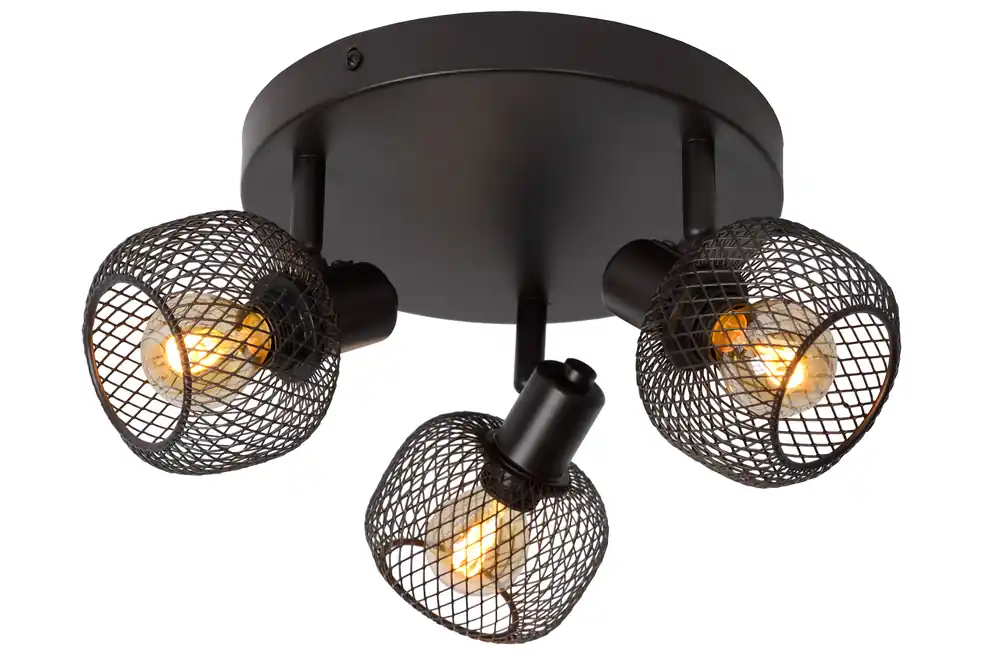 Seizoensaanbieding Lucide MAREN - Plafondspot - Ø 37 cm - 3xE14 - Zwart