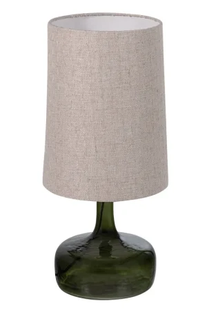 WOOOD LUMA TAFELLAMP GLAS GROEN/KAP NATUREL Flitsaanbieding