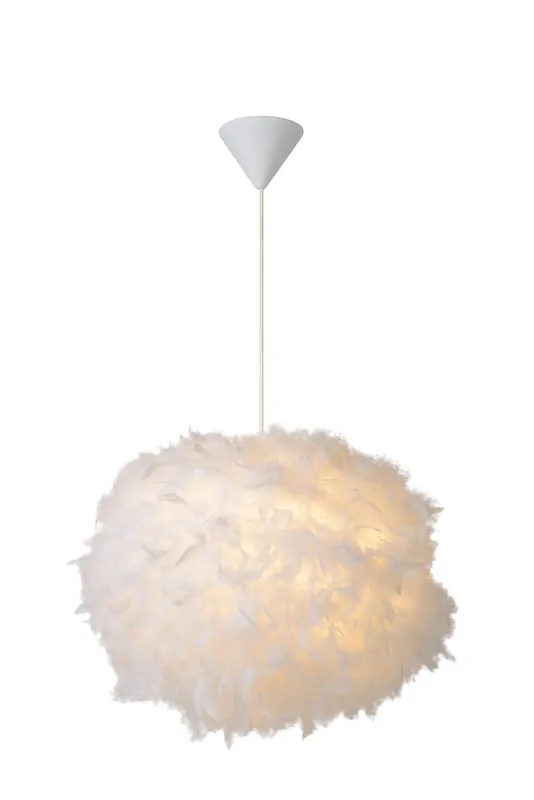 Lage Kosten Lucide GOOSY SOFT - Hanglamp - Ø 50 cm - 1xE27 - Wit
