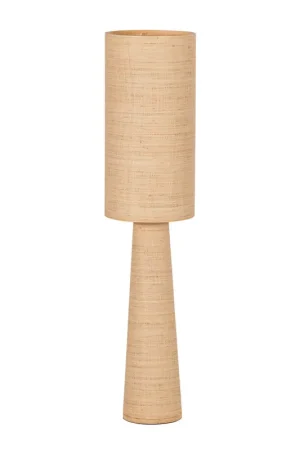Gereduceerde Prijs WOOOD Syro vloerlamp raffia naturel (130xø30 cm)