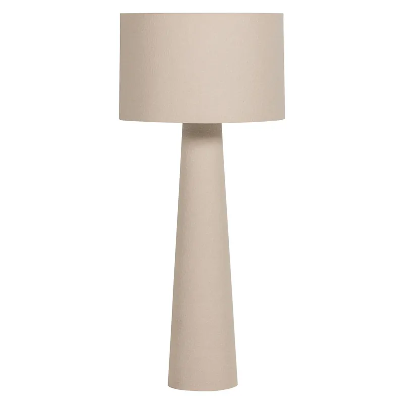 Direct Verzonden WOOOD LOFT VLOERLAMP XXL METAAL/BOUCLÉ NATUREL 160XØ70 CM