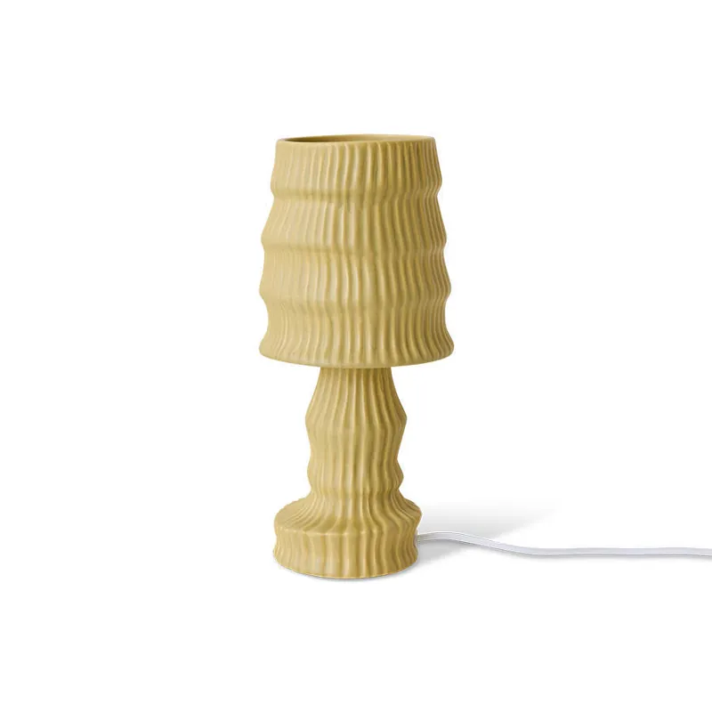 HKLIVING Ceramic tafellamp - ochre Finale Uitverkoop