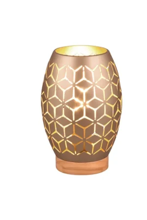 Betrouwbaar REALITY BIDAR - Tafellamp - Mokka - excl. 1x E27 4 W