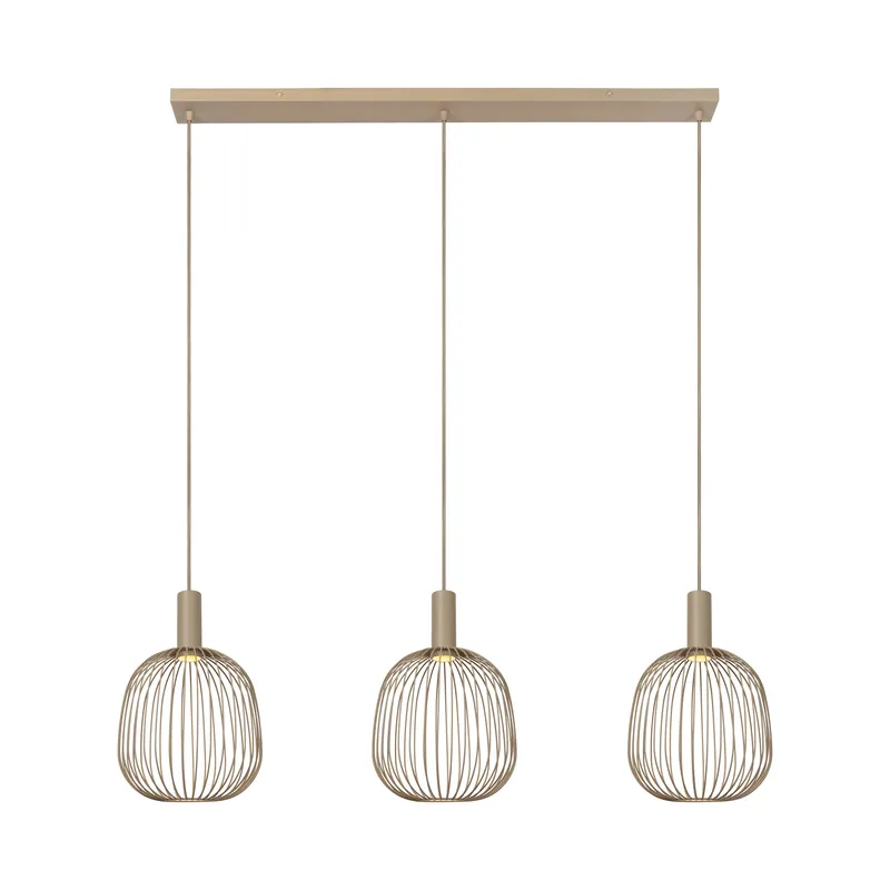 Lucide ESTEREL - Hanglamp - 3xGU10 (MR11) - Taupe Essential Nu Kopen